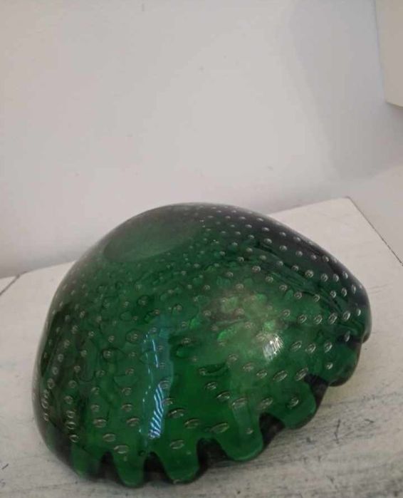 Vintage Murano miseczka , babelki kontrolowane , 24 k złoto