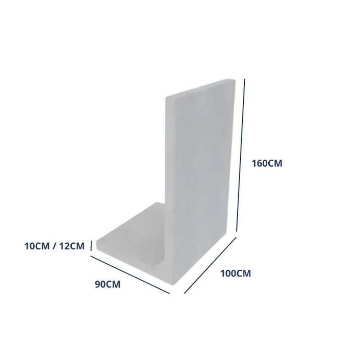 Beton Architektoniczny Ogrodzenie Mur Ogrodzeniowy 160cmx100cm - Różne wymiary i kolory WYSYŁKA