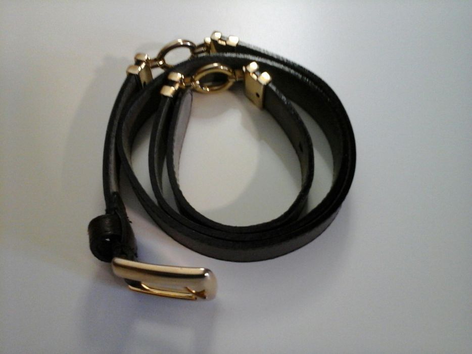 Cinto castanho com dourado para senhora (novo)