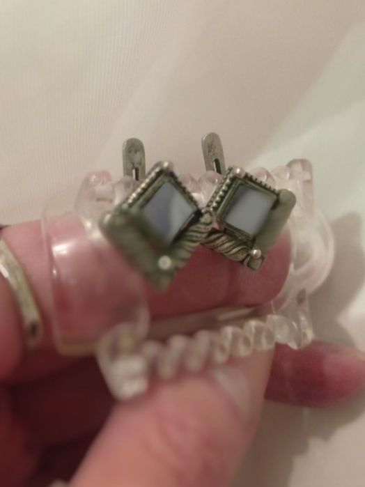 Серьги-под жемчуг с маргазитами