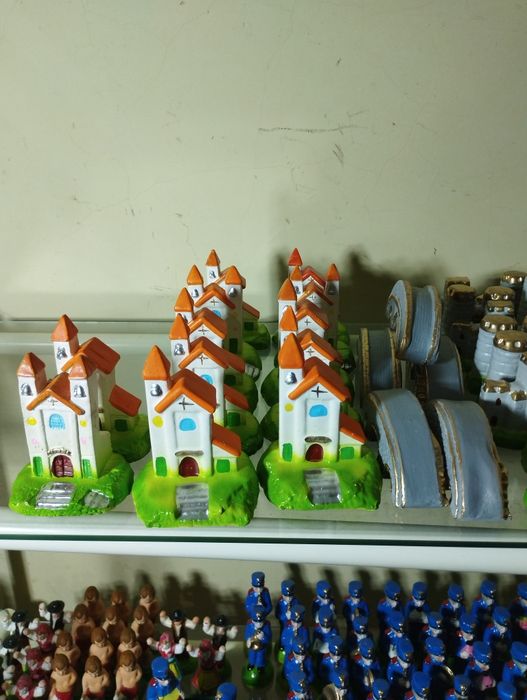 Casinhas e figuras de Natal