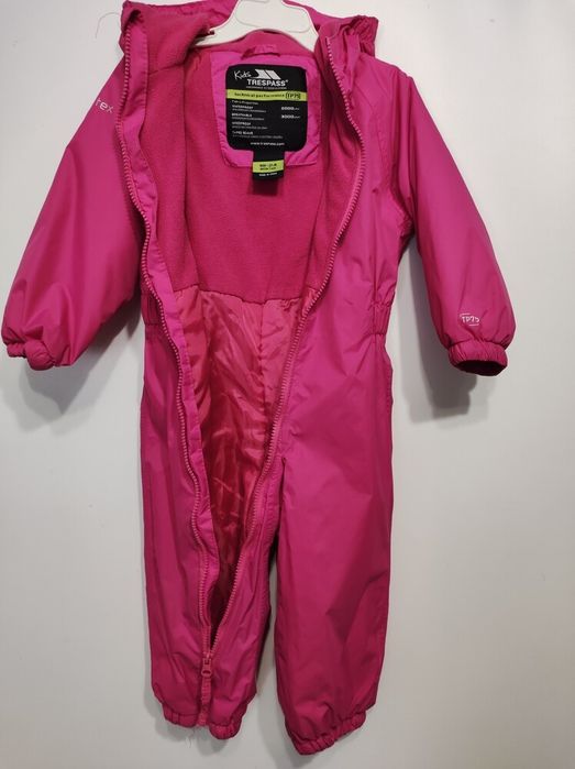 Trespass демисезонный ветро-влагонепроницаемый комбинезон на флисе