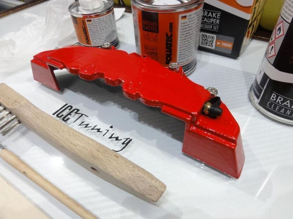 Tinta alta temperatura Foliatec de cor vermelho performance para bombas, pinças