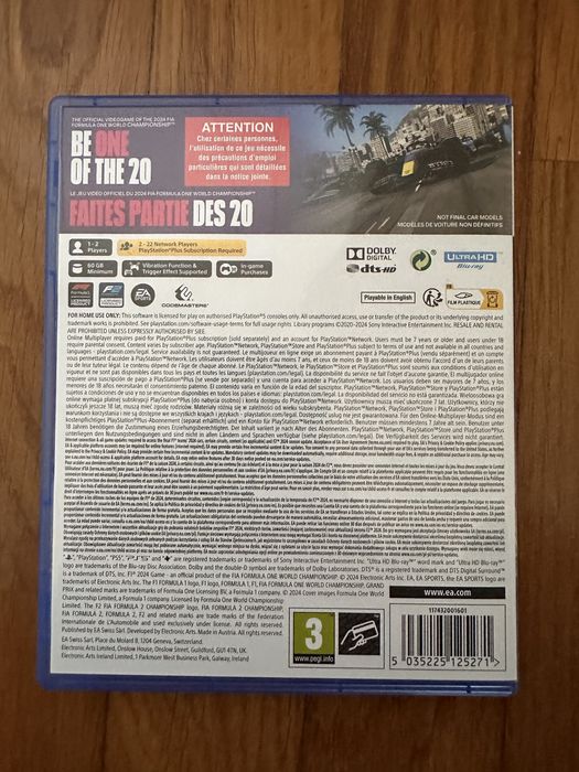 Jogo F1 2024 para PS5