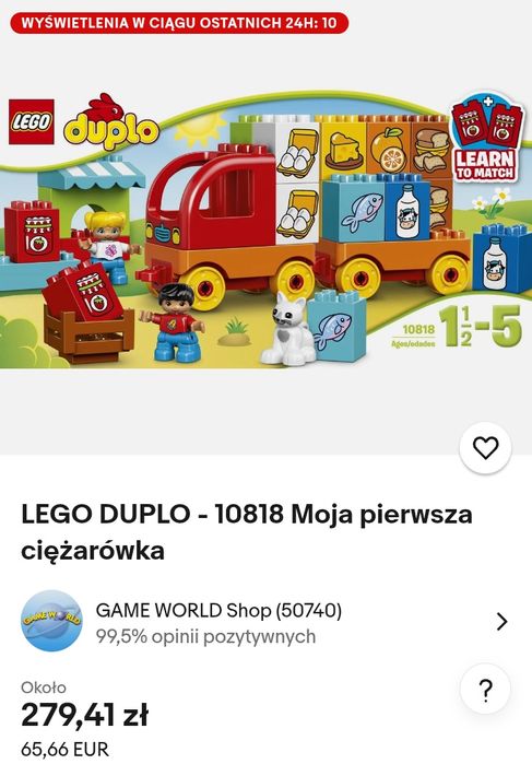 LEGO DUPLO 10818 Moja pierwsza ciężarówka