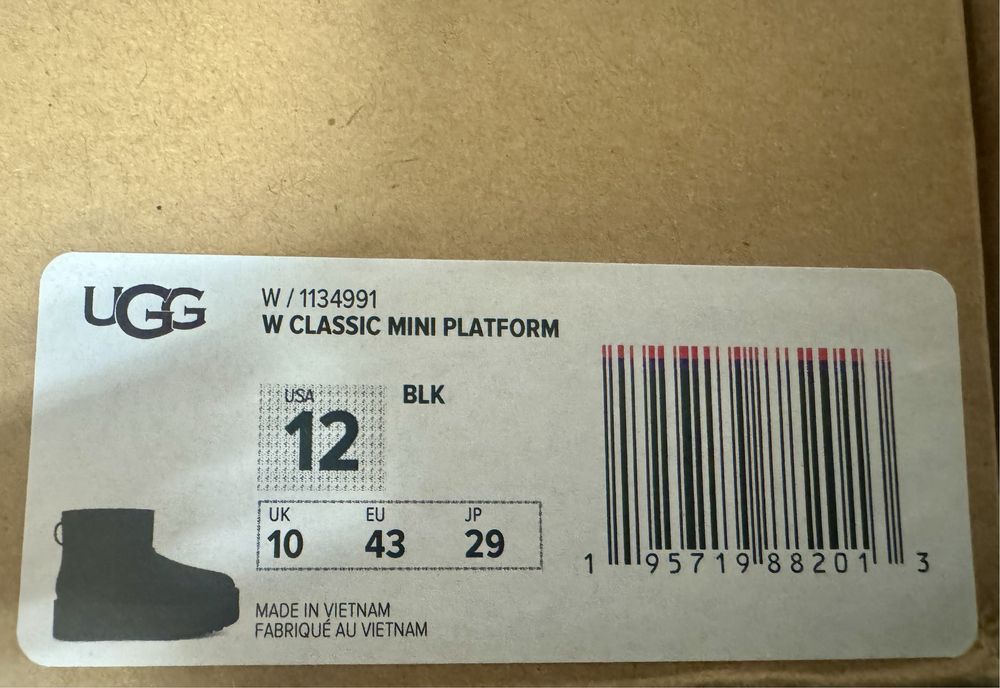 Ugg classic mini platform roz. 43, nowe w pudełku