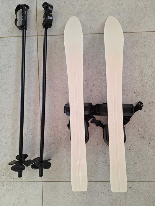 Narty dla dziecka z kijkami 70 cm