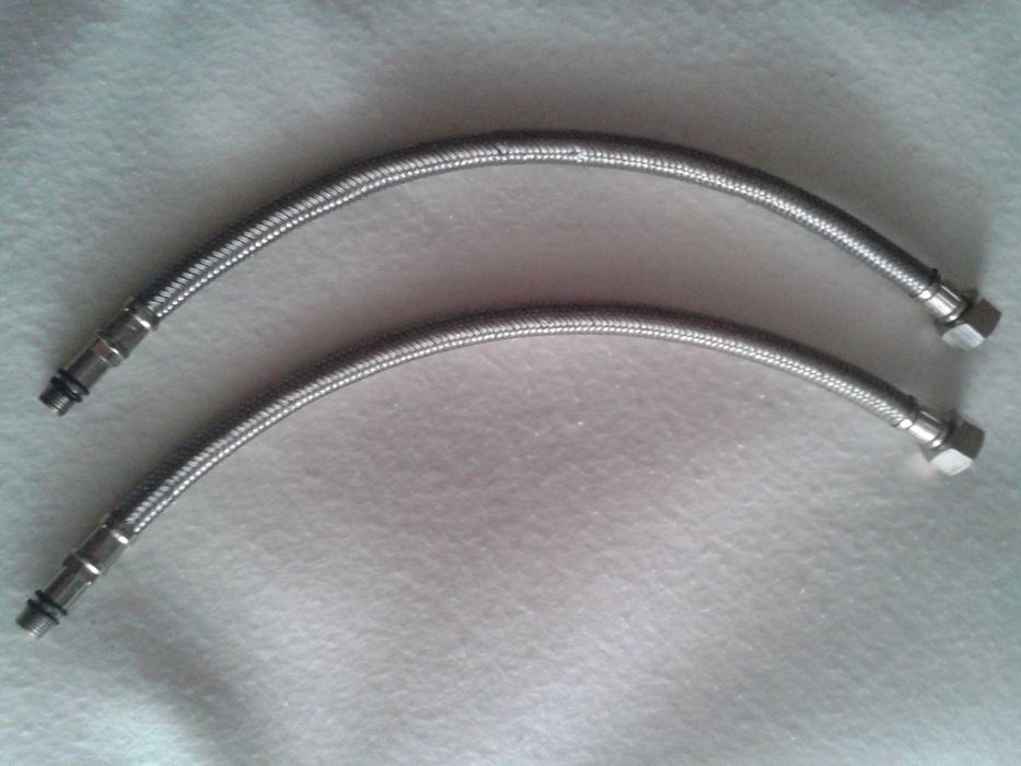 2 BICHAS/tubos de água flexível aço inox p.torneira NOVAS+oferta