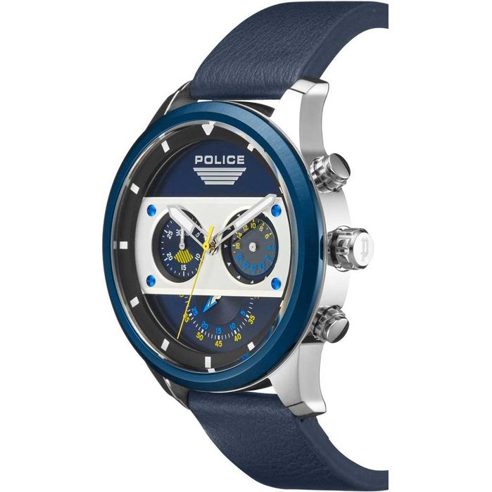 Relógio Police Azul & Prateado