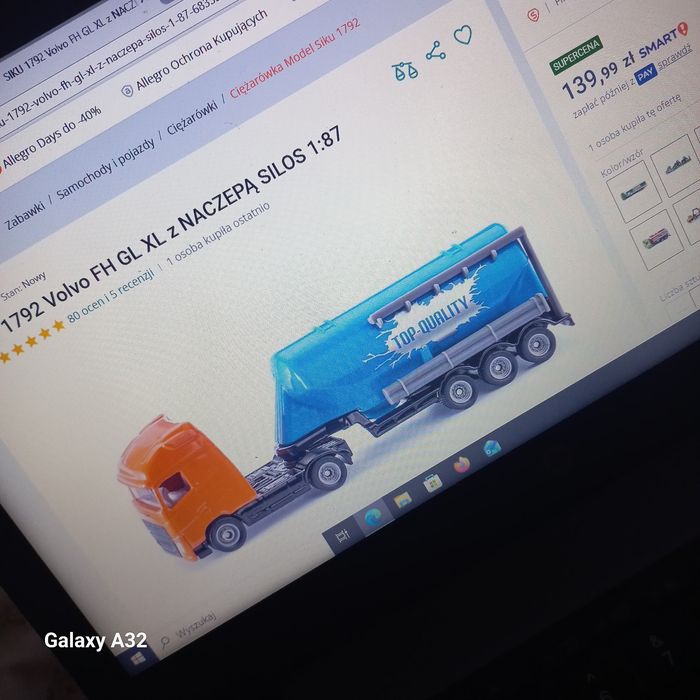 Siku volvo z cysterna guality