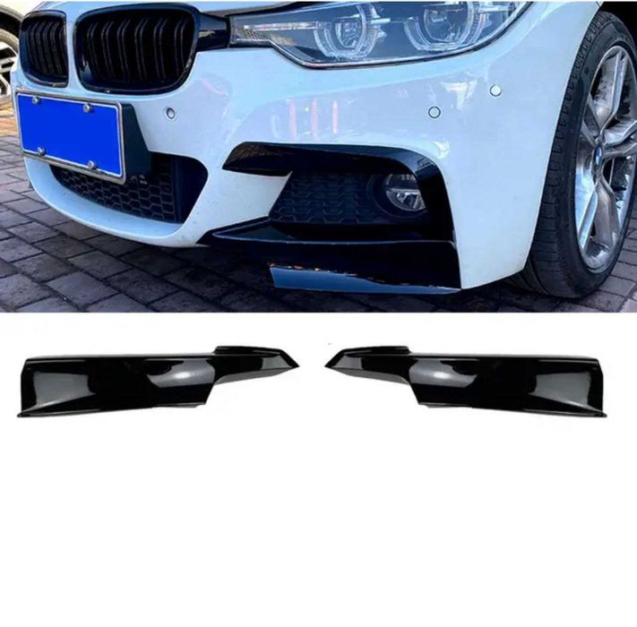 Сплиттер М BMW 3 F30 БМВ Ф30 сплітер губа клыки диффузор спойлер