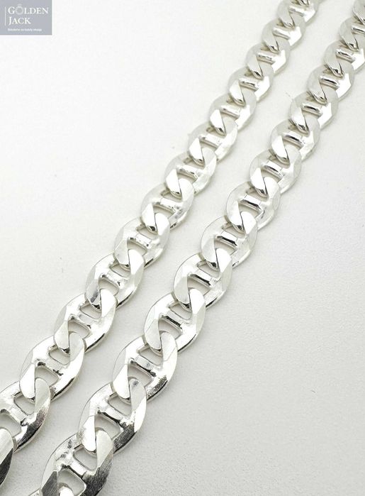 Srebrny łańcuszek splot żyletka srebro pr. 925 waga 28,25 g dł. 50 cm