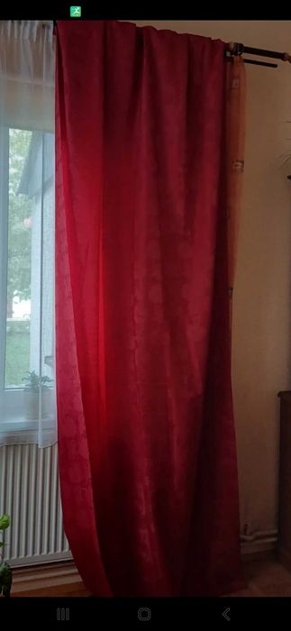 Bordowe zasłony 2,83 x 1,50 cm# 5 sztuk materiału