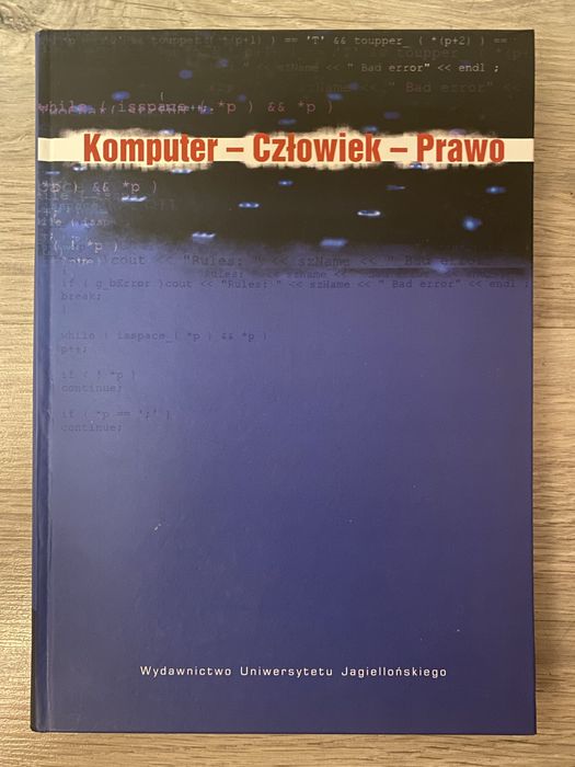 Ksiazka Komputer Człowiek Prawo Lubaszewski UJ