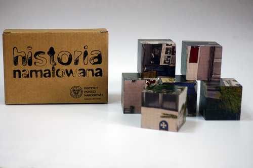 Klocki drewniane Historia namalowana historyczne IPN Solidarność