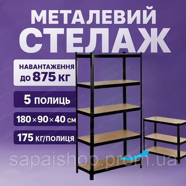 АКЦІЯ! Металеві стелажі, стеллажи збірні , залізні полички