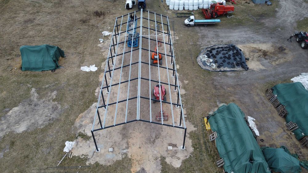 Konstrukcja hali 10x20, Konstrukcja ocynkowana, Hale stalowe, PROMOCJA