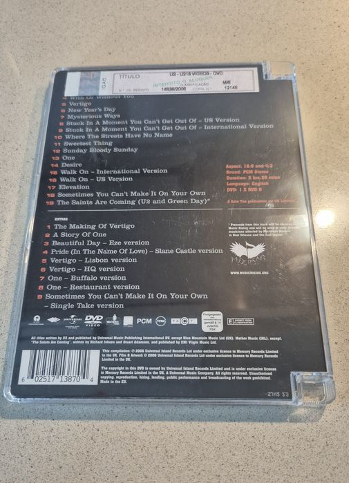 U2 DVD impecável