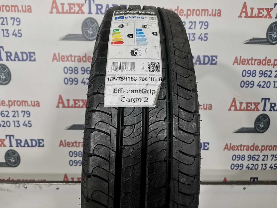 1 шт 185/75 R16C цешка Goodyear EfficientGrip Cargo 2 одна літня шина