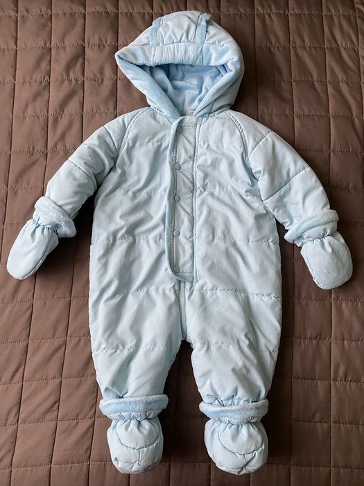 Демісезонний комбінезон блакитного кольору 74-80 розмір
