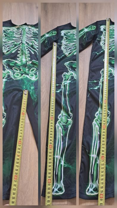 Kościotrup szkieletor strój przebranie kostium kombinezon 98-104 halloween