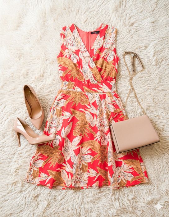 NOWA Sukienka Tenki 42 44 XL XXL Wiosna Lato Kokardą Coquette