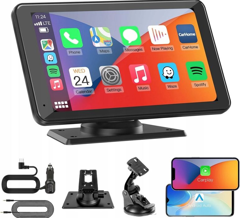 Radio Samochodowe  Ekran 7" HD CarPlay Android Auto BT AUX