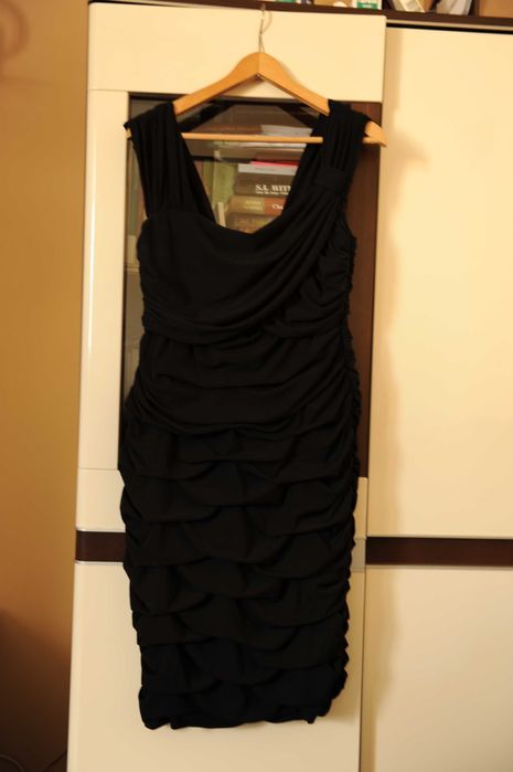 Sukienka wieczorowo-wizytowa, czarna,