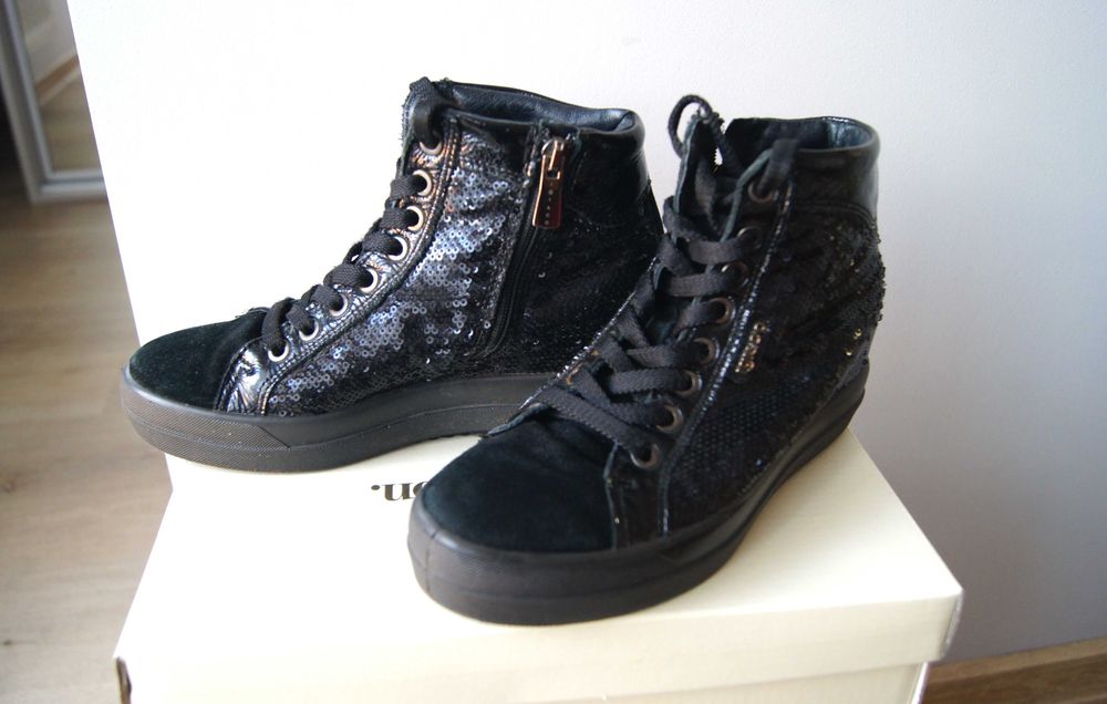 IGI&CO skórzane trampki wysokie jesienne jak botki 36