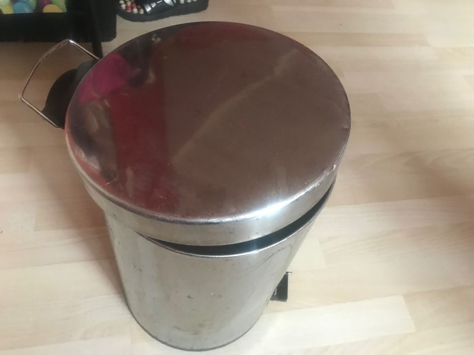 БОЛЬШОЕ МУСОРНОЕ ВЕДРО 12 литров из Нержавеющей Стали с Педалью