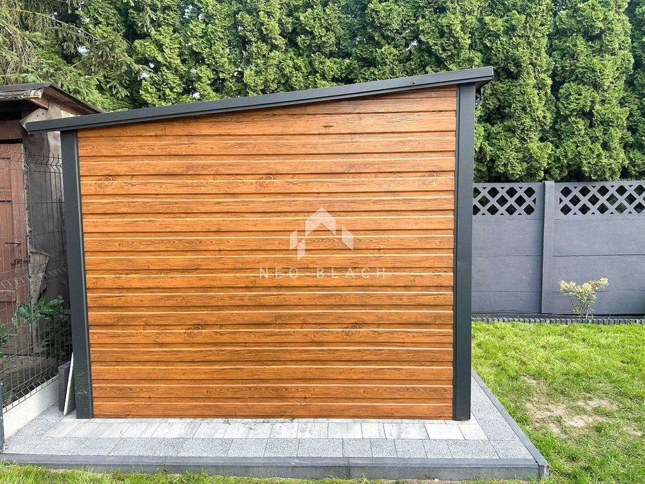 Domek Ogrodowy Schowek 3X2,5M Drzwi Okno Drewnopodobny Dach Nb275