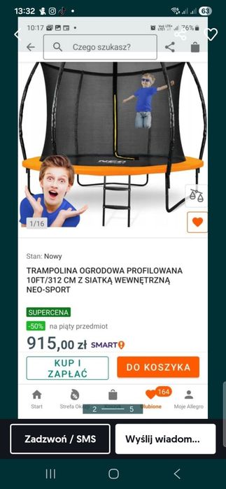 Trampolina Neo sport 312cm