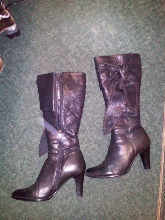 38 р кожа сапоги женские зимние