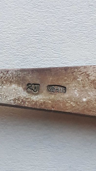 Коллекционные ложки чайные Меандр серебро позолота Таллин ссср