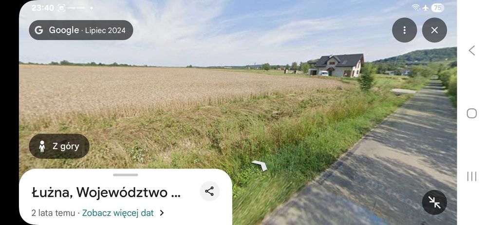 Działka budowlana w Łużnej 14,5 ar - Widok 2