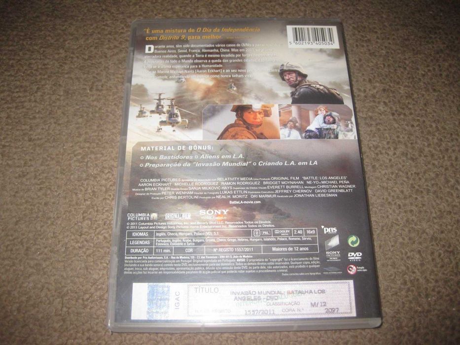 DVD "Invasão Mundial: Batalha Los Angeles" com Michelle Rodriguez