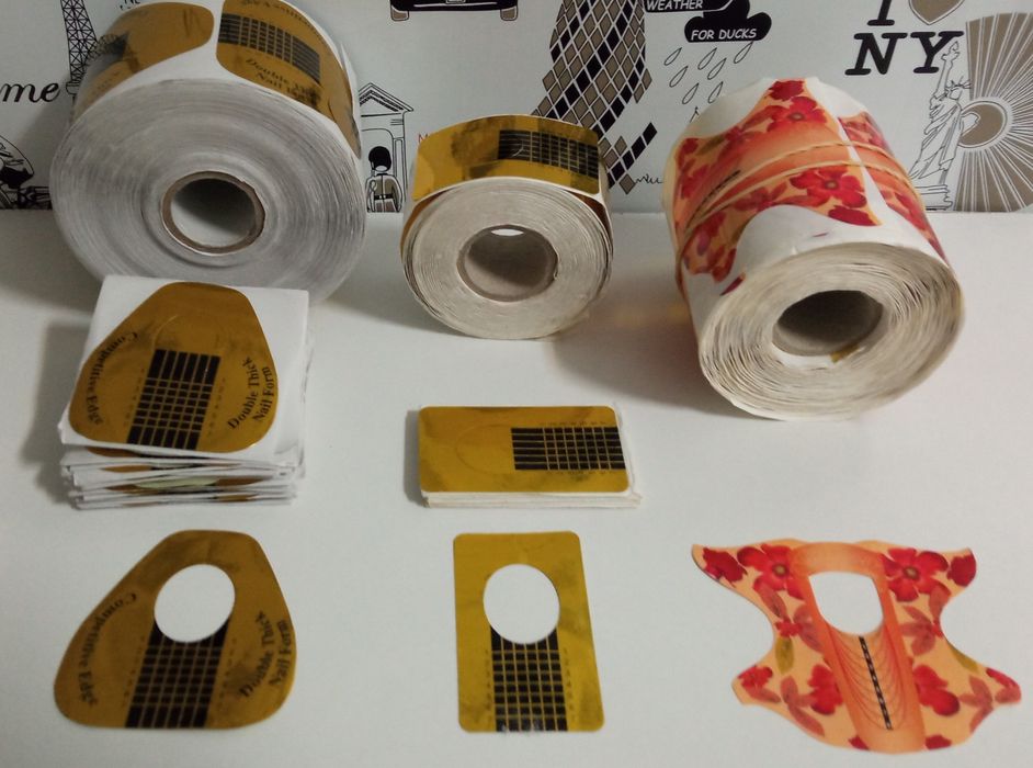 Moldes adesivos unhas gel ou acrílico 747 unid