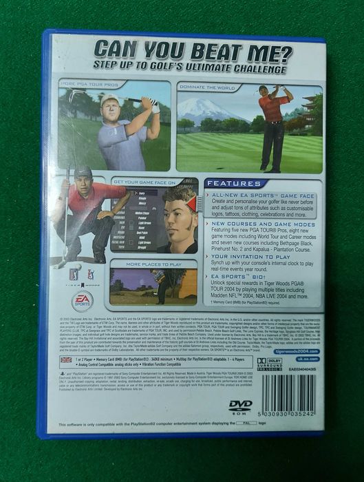 Gra Tiger Woods PGA 2004 PS2 PLAYSTATION 2 Sony PlayStation 2 (PS2)