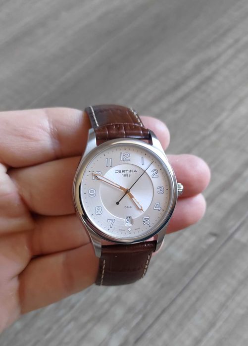 Zegarek męski kwarcowy Certina DS-4 srebrny elegancki