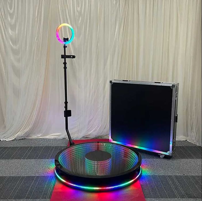Fotobudka 360 SZKLANA LED, Wideobudka, 100 CM NOWA + walizka transpor