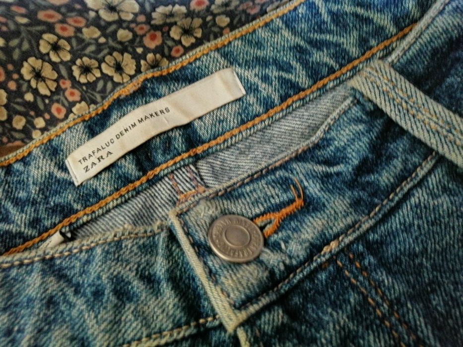 ZARA _ nowe spodnie dżinsy Ripped jeans boyfriendy mom fit vintage