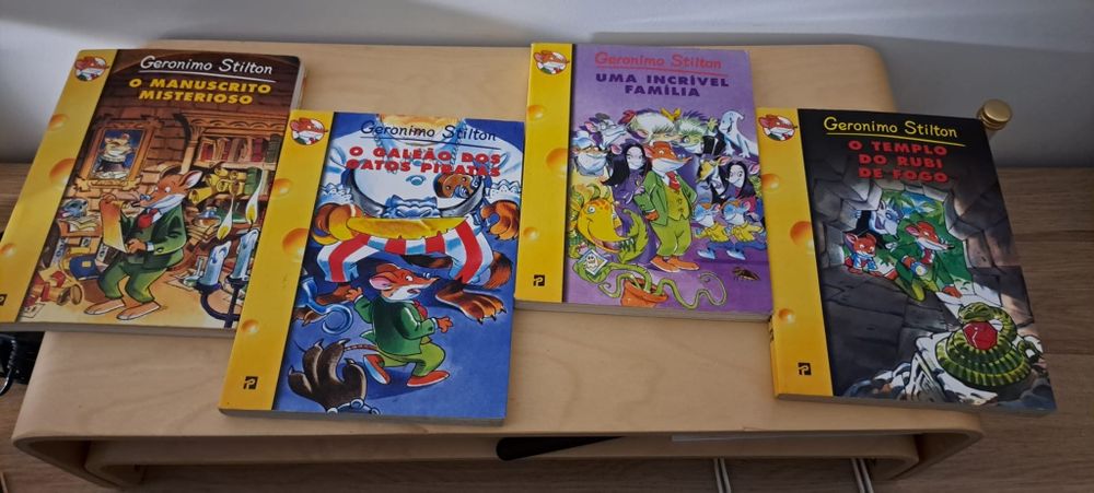 Livros "Geronimo Stilton" 1, 6, 17 e 19