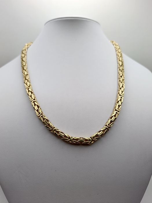 Złoty Łańcuszek Królewski Ręczna robota 55cm Pr.585 14K Nowy