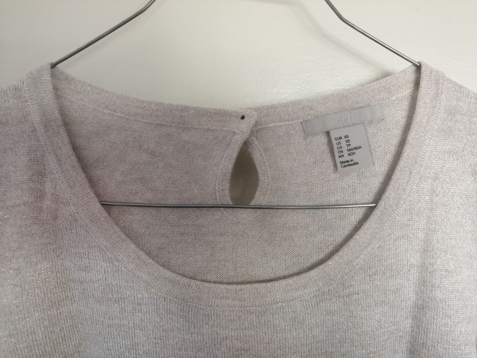 Camisola malha metalizada