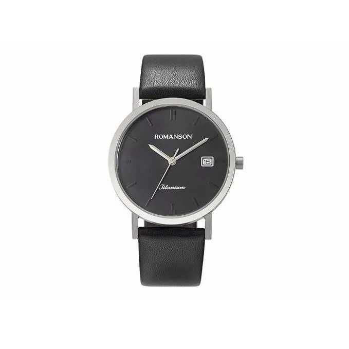 Годинник наручний титановий Romanson Titanium DL9782CMBWA3C2 (DL9782CMWH BLACK)