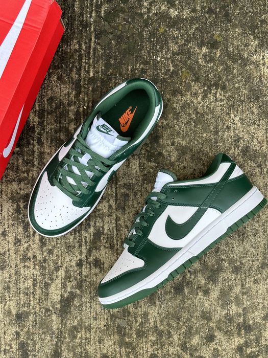 Кросівки Nike Dunk Low Michigan State Team Green Данки зелені