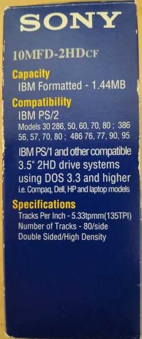 Disquetes Sony 10MFD-2HDcf