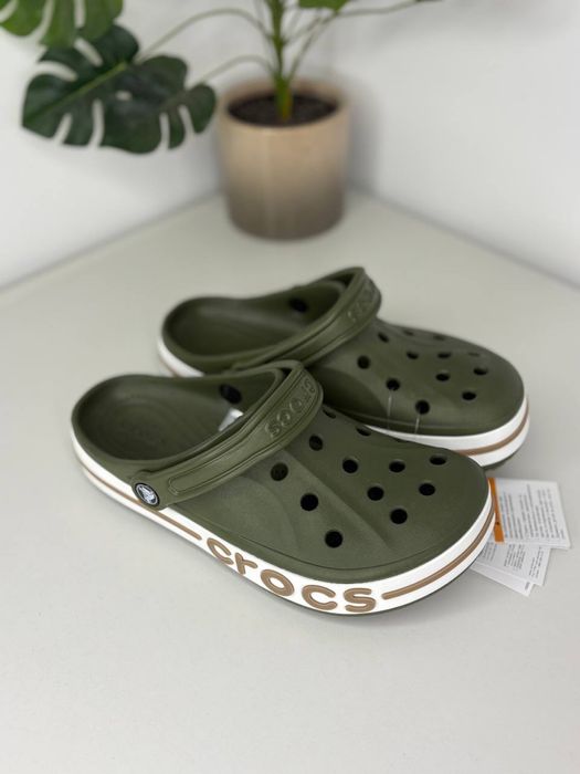Чоловічі Крокси Баябенд Crocs Bayaband Army Crean
