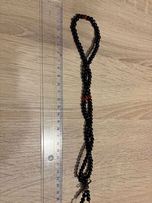 Mala czarna różaniec buddyjski sznur modlitewny 108 mała