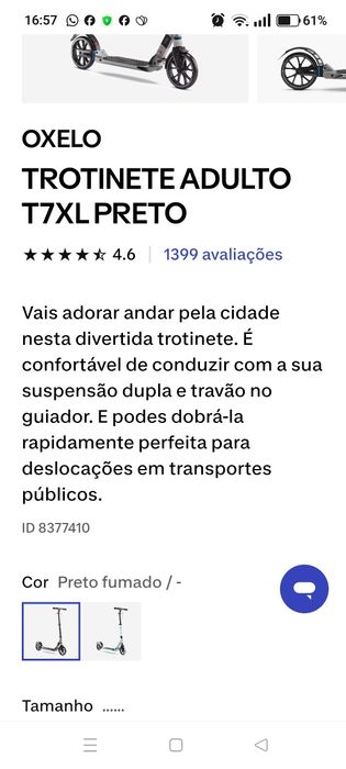 Trotinete adulto oxelo